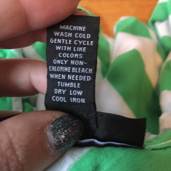 Bright Green White Striped Ruffle Vneck Dress L - Picture 6 of 7